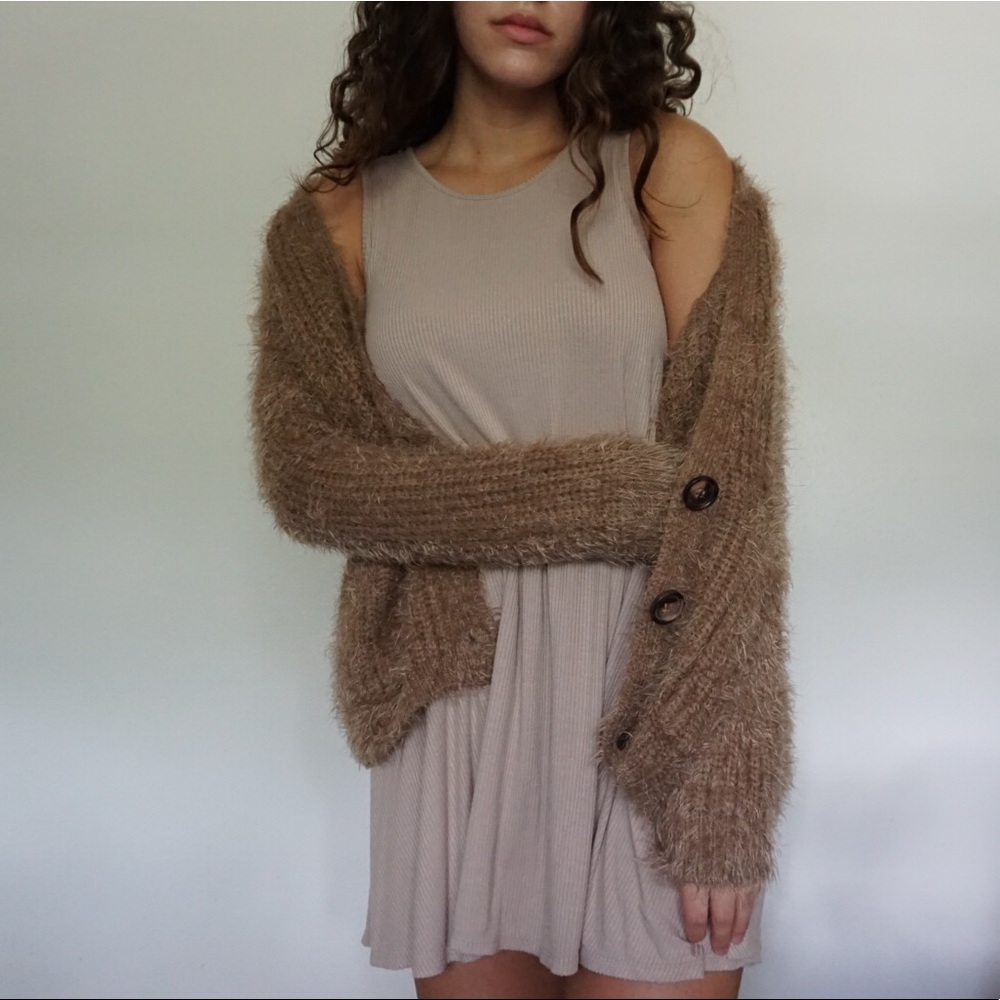Fuzzy Oversized Teddy Sweater